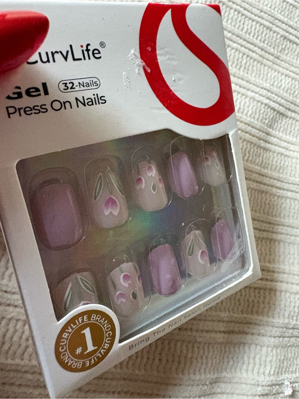 Curvlife Gel Press On Nails - Lavender Floral Set - Picture 5 of 7